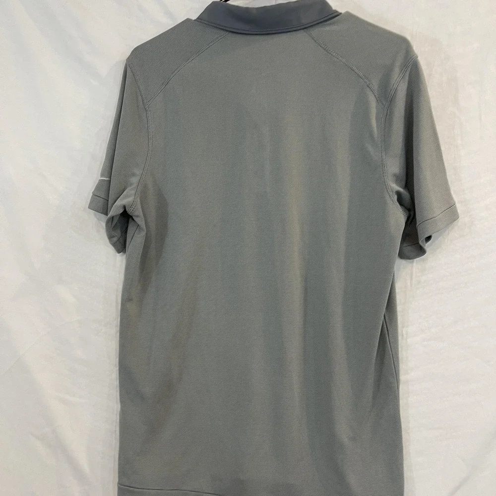 Super Bowl LI Polo Shirt Mens Small Gray NFL Football Nike‎ Dri-FIT Performance